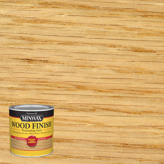 Minwax Wood Finish Semi-Transparent Natural Oil-Based Wood Stain 0.5 pt. (Pack of 4)
