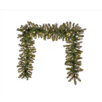 Celebrations Platinum 9 ft. L LED Prelit Clear/Warm White Mixed Pine Christmas Garland