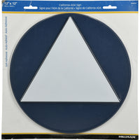 Hillman English Blue Restroom Sign 12 in. H X 12 in. W (Pack of 6)