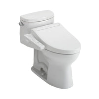 TOTO® WASHLET+® Supreme® II One-Piece Elongated 1.28 GPF Toilet and WASHLET+® C2 Bidet Seat, Cotton White - MW6343074CEFG#01