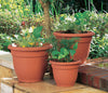 Bloem Terracotta Clay Resin Bell Ariana Planter 10 Dia. in. with Drainage Holes