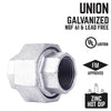 B & K 1 in. FPT  x 1 in. Dia. FPT Galvanized Malleable Iron Union