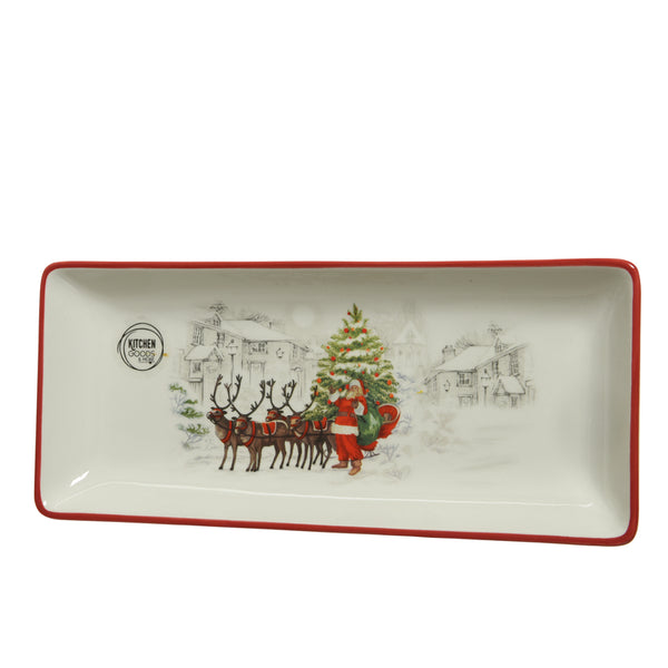 Kitchengoods Multicolored Santa Serving Tray 1 in. (Pack of 6)