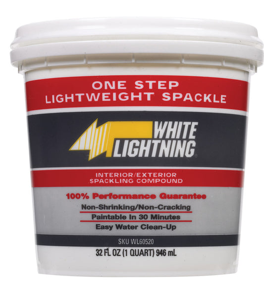 White Lightning Ready to Use White Lightweight Spackling Compound 32 oz. (Pack of 6)