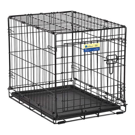 Pet Essentials Small Steel Dog Crate Black 20 in. H X 18 in. W X 24 in. D