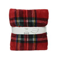 Decoris Multicolored Plaid Blanket Indoor Christmas Decor 1 in. (Pack of 6)