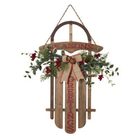 Gerson Multicolored Hanging Sled Indoor Christmas Decor 27 in. (Pack of 2)