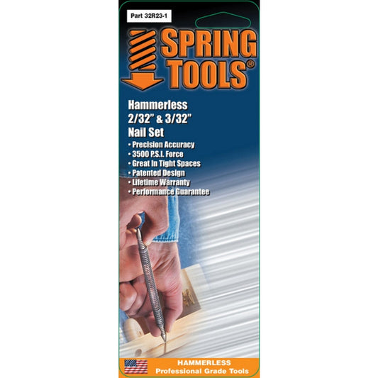 Spring Tools 2/32 and 3/32 in. Double Ended Nail Set 1 pc (Pack of 10)