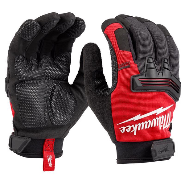 Guantes de trabajo unisex Milwaukee Wrecking, negros y rojos, talla XL, paquete de 1