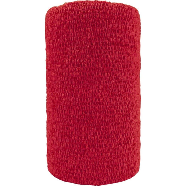 CINTA CO FLEXIBLE 4" ROJA (Paquete de 18)