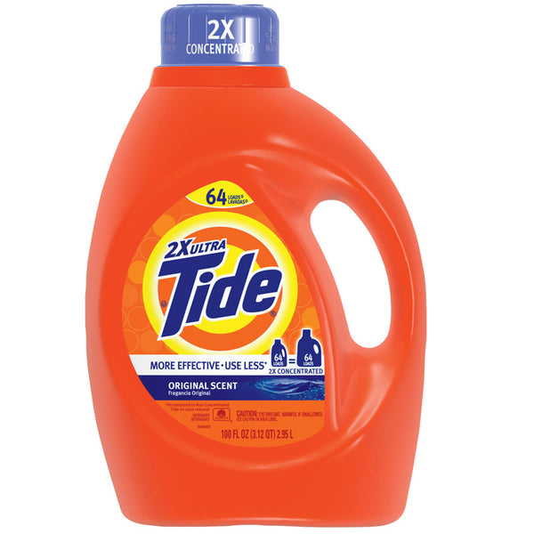 Detergente líquido para ropa Tide Original Scent, 100 oz (paquete de 4)