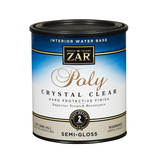 Zar Semi-Gloss Clear Water Based Polyurethane 1 Qt.