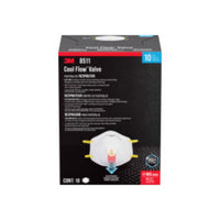 3M N95 Paint Sanding Cup Disposable Respirator Pro-Series Valved White 10 pc