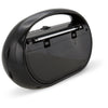 GPX Black Portable Carry Handle Analog Volume Control AM/FM Radio with Digital Clock
