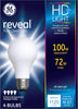 GE Reveal HD+ 72 W A19 A-Line Halogen Bulb 1,120 lm Soft White 4 pk