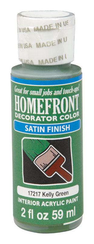 Homefront Decorator Color Satin Kelly Green Hobby Paint 2 oz. (Pack of 3)
