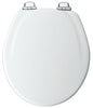 Mayfair Slow Close Round White Molded Wood Toilet Seat - Deal of The Week