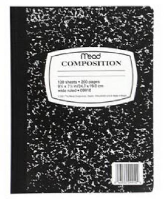 Mead 7-1/2 in. W x 9-3/4 in. L Wide Ruled Stitched Composition Book (Pack of 12)
