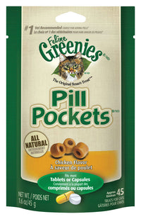 Greenies Pill Pockets Adult Chicken Cat Food Grain Free 1.6 oz - Deal of The Week