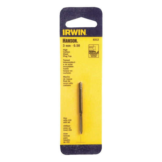 Irwin Hanson High Carbon Steel Metric Plug Tap 3 - 0.50 mm 1 pc