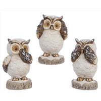 Decoris Owl Table Decor 4.5 in. (Pack of 24)