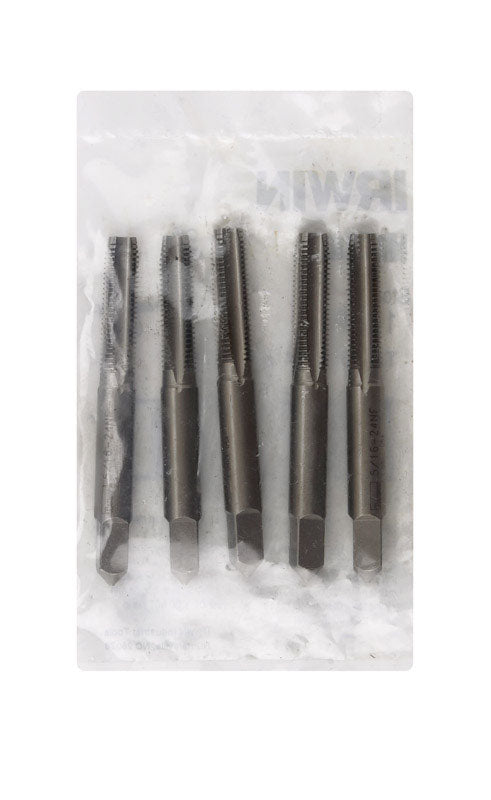 Irwin Hanson High Carbon Steel SAE Fraction Tap 5/16 in.-24NF  1 pc (Pack of 5)