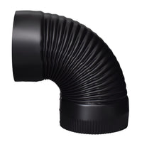 Imperial 6 in. Dia. x 6 in. Dia. 90 deg. Steel Stove Pipe Elbow (Pack of 4)