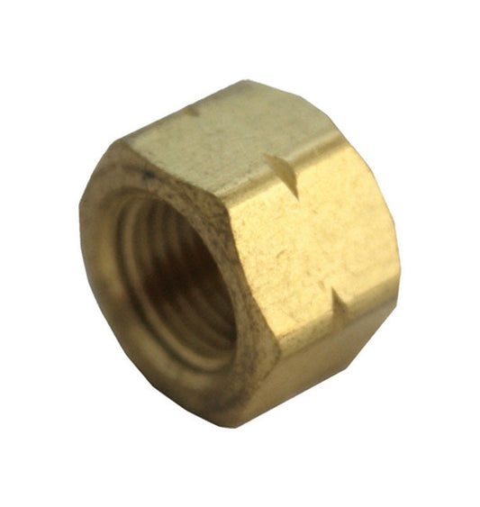 JMF 3/8 in. FPT Yellow Brass Cap (Pack of 4)