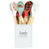 Krumbs Kitchen Assorted Silicone/Wood Mixing Spoon (Pack of 24)