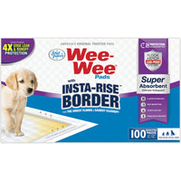 Wee-Wee Insta-Rise Border Pads 22x23 in 100 pk Leak-Proof Fast Absorbing Puppy Training Pads