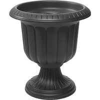 Novelty Classic Urn Planter Black 19 in – Durable Decorative Outdoor Flower Pot for Patio, Deck, Garden & Entryway