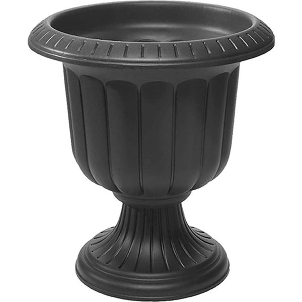 Novelty Classic Urn Planter Black 19 in – Durable Decorative Outdoor Flower Pot for Patio, Deck, Garden & Entryway