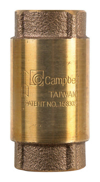 Campbell 3/4 in. D X 3/4 in. D FNPT x FNPT Red Brass Spring Loaded Check Valve - Deal of The Week