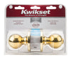 Kwikset  Polo  Polished Brass  Steel  Privacy Knob  3  Right or Left Handed