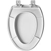 Mayfair by Bemis Caswell Slow Close Elongated White Plastic Toilet Seat (Pack of 4)