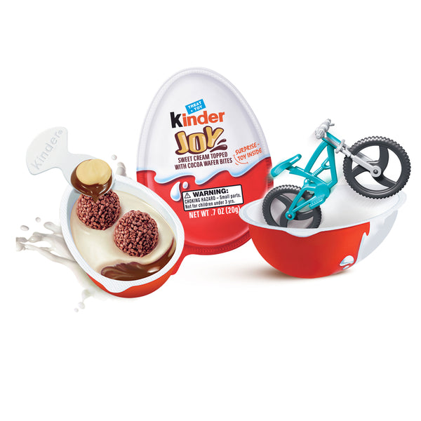 Ferrero Kinder Joy Sweet Cream W/Cocoa Wafer Bites Candy w/Toy 0.7 oz (Pack of 15)
