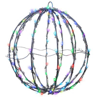 Celebrations Platinum LED RGBW Foldable Sphere 12 in. Hanging Decor