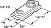 Prime-Line 1-7/16 in. L White Nylon Bracket 1 pk