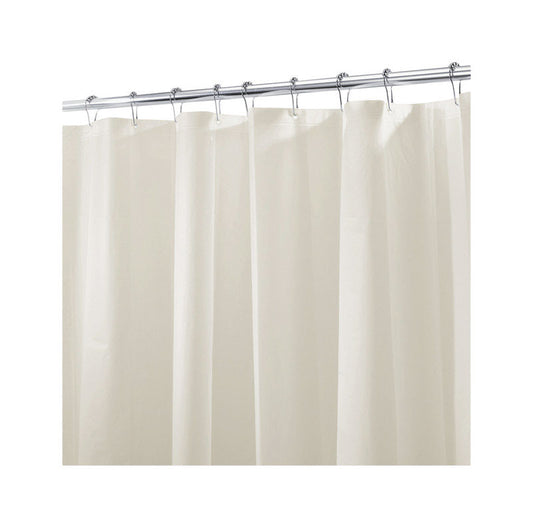 InterDesign 72 in. H x 72 in. W Beige Solid Shower Curtain Liner PEVA (Pack of 4)