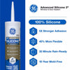 GE Silicone 2 Black Silicone 2 Window and Door Silicone 10.1 oz. (Pack of 12)
