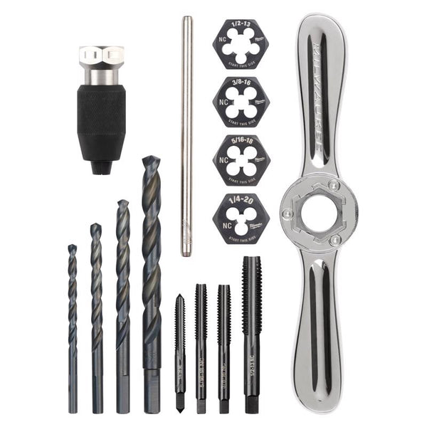 Milwaukee Hex Lok SAE Tap and Die Set 15 pc