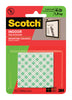 Scotch 1 in. W x 1 in. L Mounting Squares White