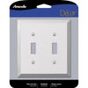 Amerelle Century Polished Chrome 2 gang Stamped Steel Toggle Wall Plate 1 pk