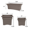 Bloem Veranda 11.25 in. H X 14 in. W X 13.98 in. D Plastic Planter Box Black