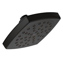 Matte black one-function 6" diameter spray head rainshower