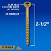 HILLMAN Power Pro No. 9 in. X 2-1/2 in. L Bronze Star Flat Head Premium Deck Screws 1 lb 88 pk