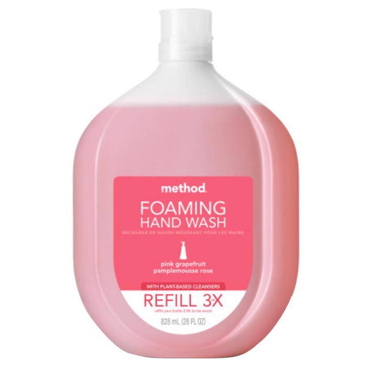 Method Rethink Pink Grapefruit Scent Foam Hand Soap Refill 28 oz (Pack of 4)