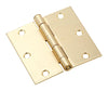 National Hardware 3-1/2 in. L Satin Brass Door Hinge 3 pk - Open Box