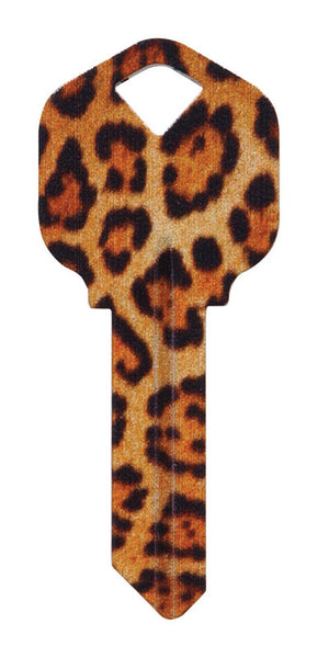 Llave en blanco universal para casa/oficina Hillman Wackey Leopard (paquete de 6).