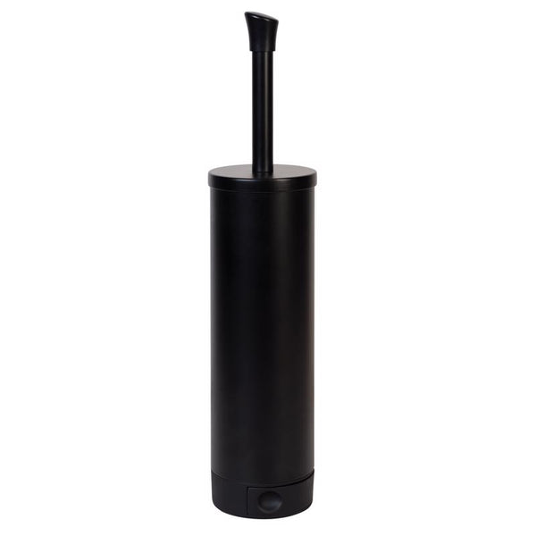 Cepillo y soporte negros para inodoro Zenna Home